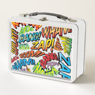 Lunch Box Sons de l'art Pop de Bande Dessinée Rétro Amusants
