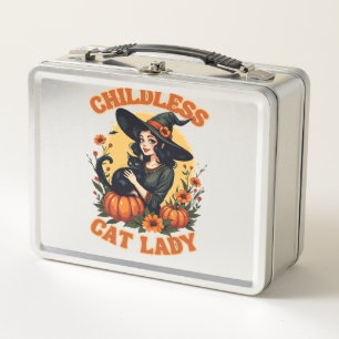 Lunch Box Sorcière dame aux chats sans enfants - chat noir d