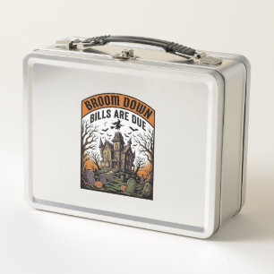 Lunch Box sorcière de ramasseur de facture d'Halloween balai