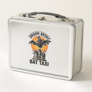 Lunch Box Sorcière drôle Halloween Balai Cassé Chauve-souris