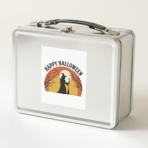 Lunch Box Sorcière Vintage Joyeux Halloween Design de T-shir