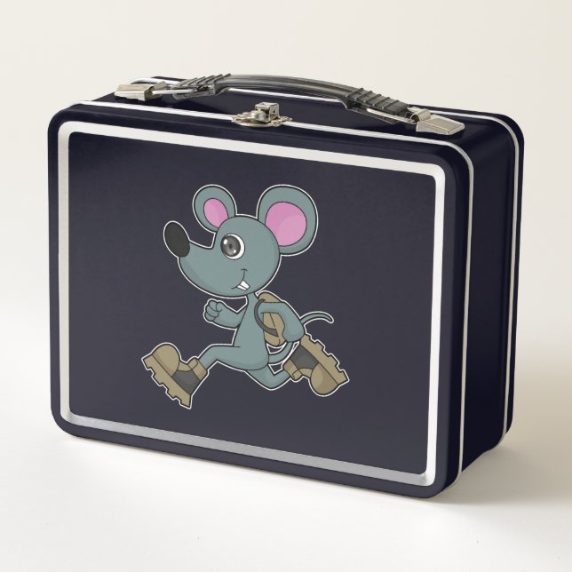 Lunch Box Souris comme coureur avec sac à dos (Devant)
