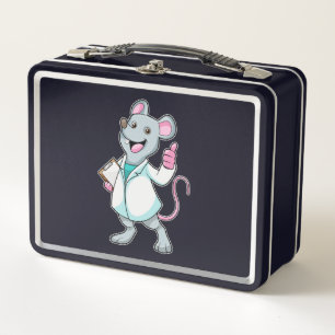 Lunch Box Souris comme docteur avec manteau de docteur