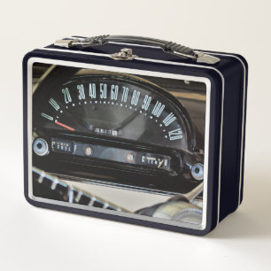 Lunch Box Speedometer de voiture classique 1955