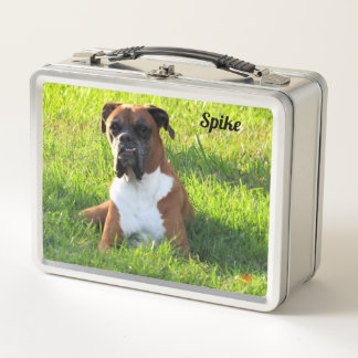 Lunch Box Spike the Boxer Dog - Boîte à lunch en métal perso