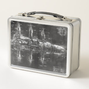 Lunch Box Station spatiale - Plan noir