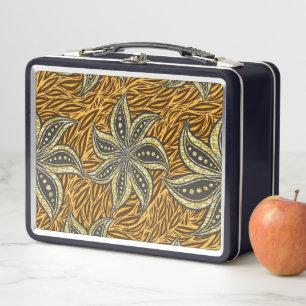 Lunch Box Style Batik Floral Abstrait africain