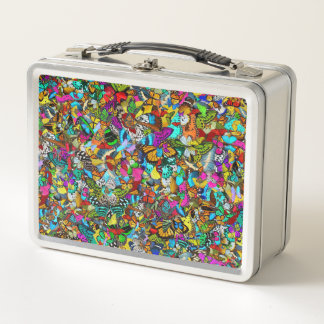 Lunch Box Style de motif mosaïque coloré vibrant