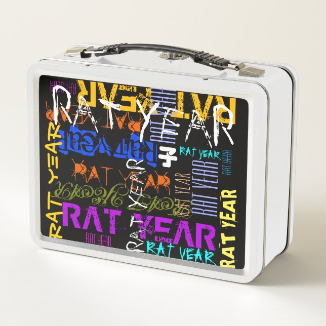 Lunch Box Style Graffiti Rat Chinese Year Zodiac Lunette Box (Dos)