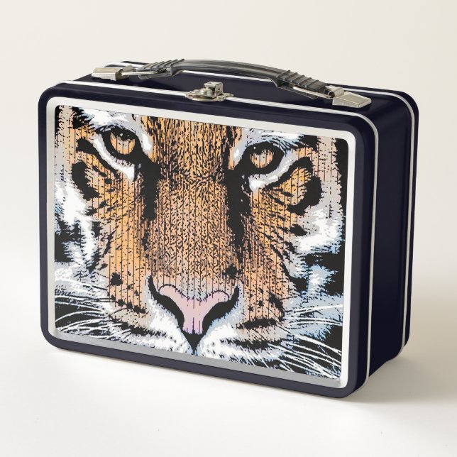 Lunch Box Style graphique Tiger Portrait (Devant)