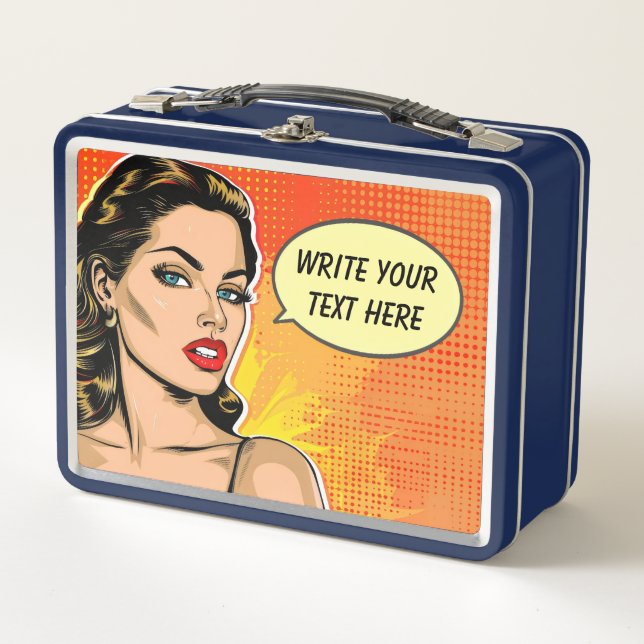 Lunch Box Style Rétro femme personnalisable (Devant)