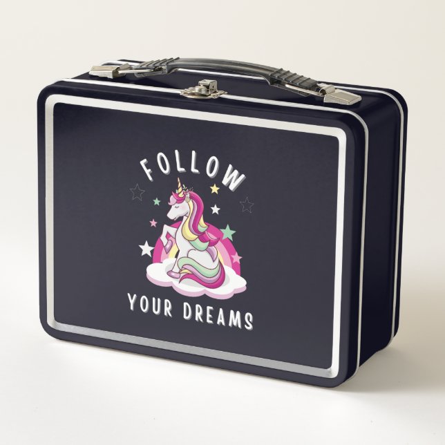 Lunch Box Suivez vos rêves Mon Unicorn Anniversaire (Devant)