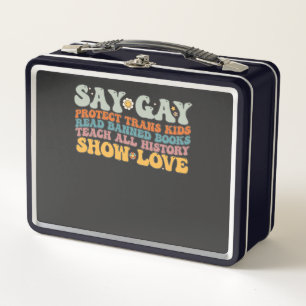 Lunch Box Super LGBT Disent Gay Protéger Trans Enfants Lire