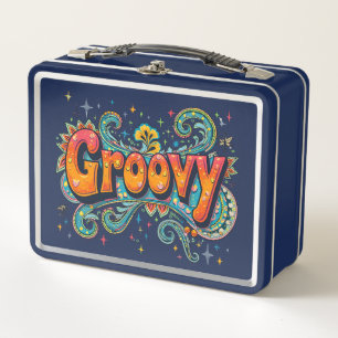 Lunch Box Super Retro Psychedelic les années 70 Funky Hippie