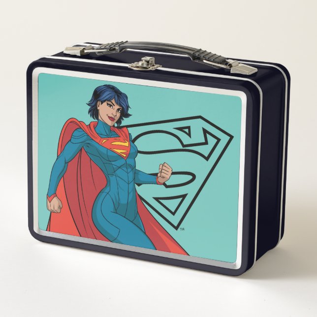 Lunch Box Supergirl Hovering en costume bleu (Devant)