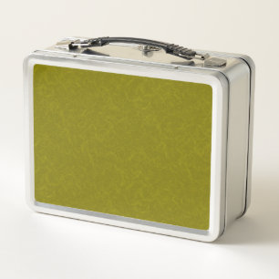 Lunch Box Surface vert olive avec un motif subtil tourbillon