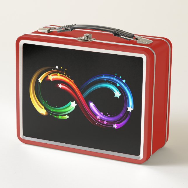 Lunch Box Symbole de l'infini des comètes arc-en-ciel (Devant)