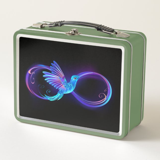Lunch Box Symbole de Neon Infinity par Glowing Hummingbird (Devant)