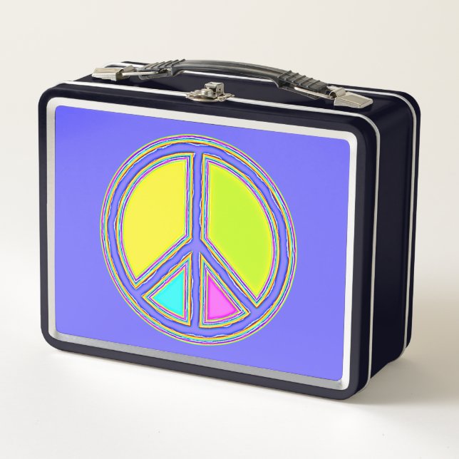 Lunch Box Symbole PAIX avec des couleurs remplies (Devant)