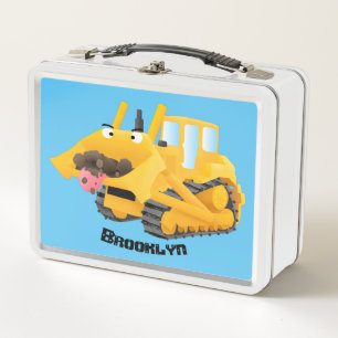 Lunch Box Sympa joli caractère de dessin animé au bulldozer