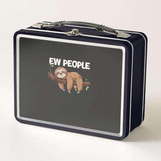 Lunch Box T-shirt de la paresse 'Ew People' (Devant)