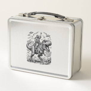 Lunch Box T-shirt graphique à motif de cavalier dinosaure gr