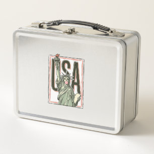 Lunch Box T-shirt graphique bubble gum Statue de la Liberté