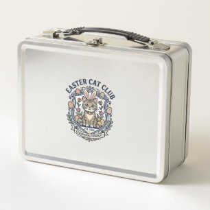Lunch Box T-shirt graphique de Pâques Chat - Club Chat de Pâ