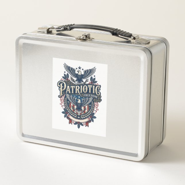 Lunch Box T-shirt graphique vectoriel de Noël patriotique (2 (Devant)
