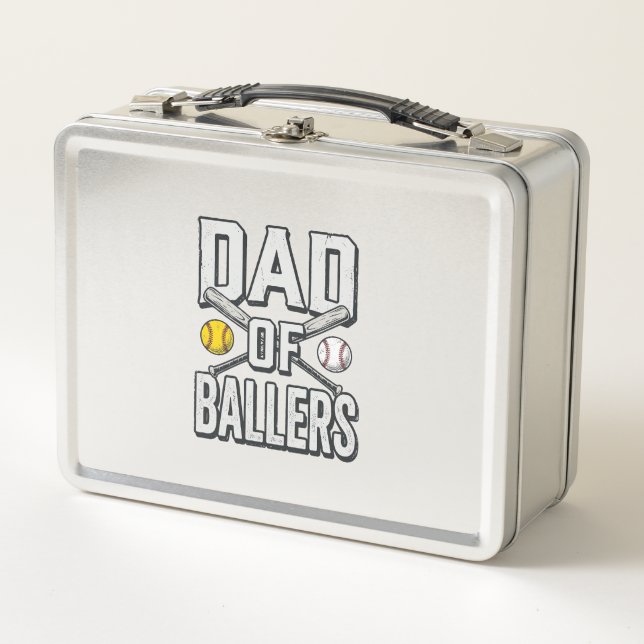 Lunch Box T-shirt vintage pour papa de Ballers Softball et B (Devant)