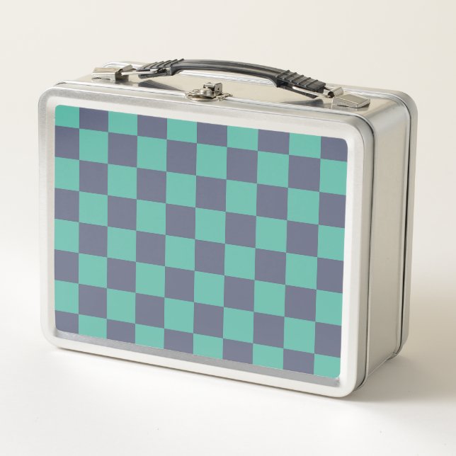Lunch Box Tableau de bord bleu et vert (Devant)
