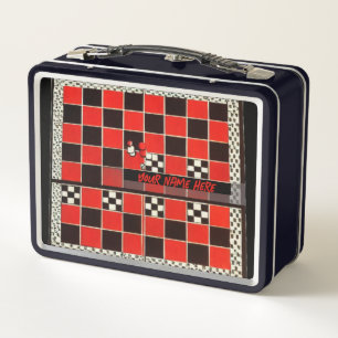 Lunch Box Tableau d'échecs Harlequin personnalisé