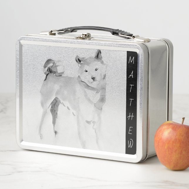 Lunch Box Tableau original 3 Chien chinois Année Anniversair (En situation)