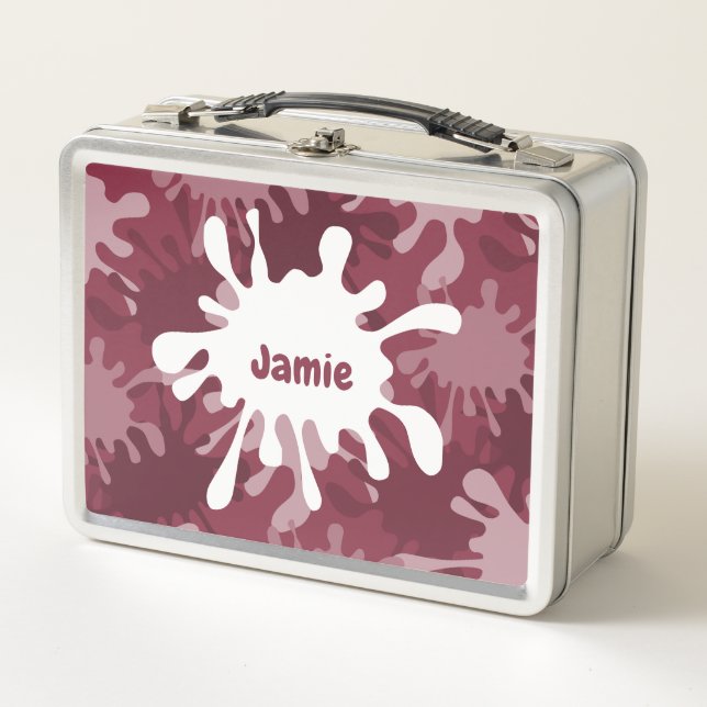 Lunch Box Tache Abstraite Rouge Hip Peinture (Devant)