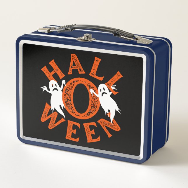 Lunch Box Tape à l'Œil Orange Typographie Fantômes (Devant)