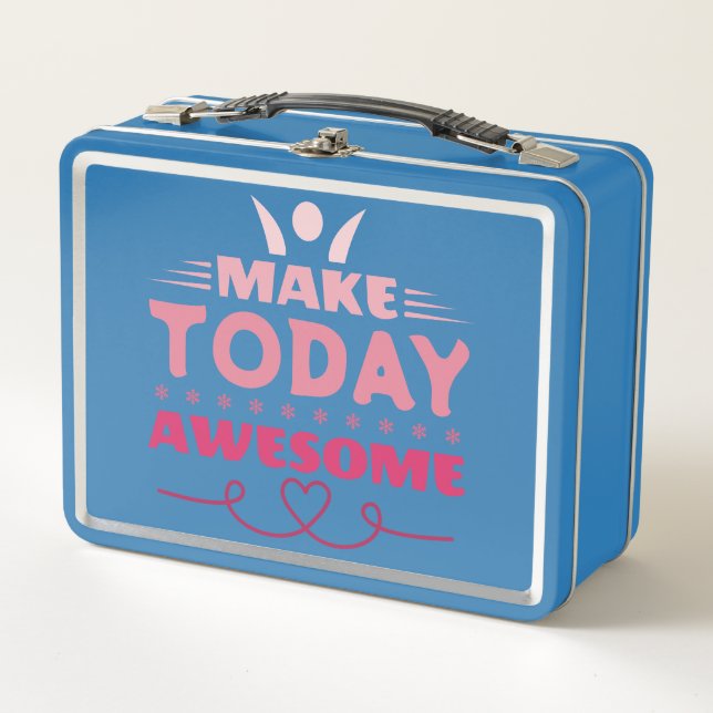 Lunch Box Taper la journée en mode Awesome Typographie Rétro (Devant)