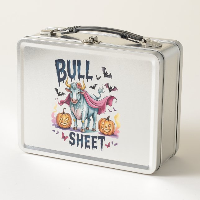 Lunch Box Taureau d'Halloween, Vache fantôme drôle (Devant)