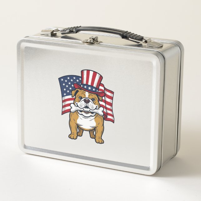 Lunch Box Taurillon Patriotique Avec Drapeau Vector Design_1 (Devant)