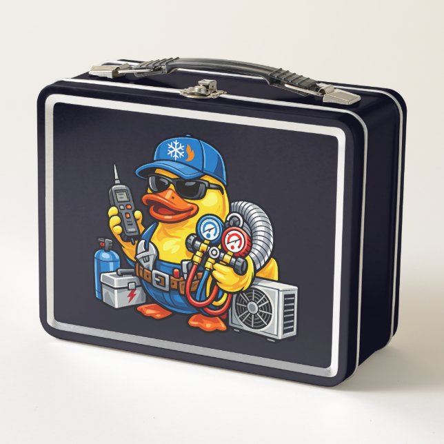 Lunch Box Technicien CVC Canard en Caoutchouc (Devant)