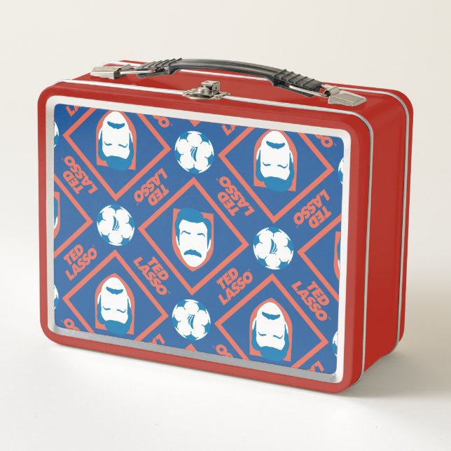 Lunch Box Ted Lasso | Motif de diamant face et balle (Devant)