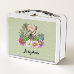 Lunch Box Terrier Roue À Fleurs Et Nom