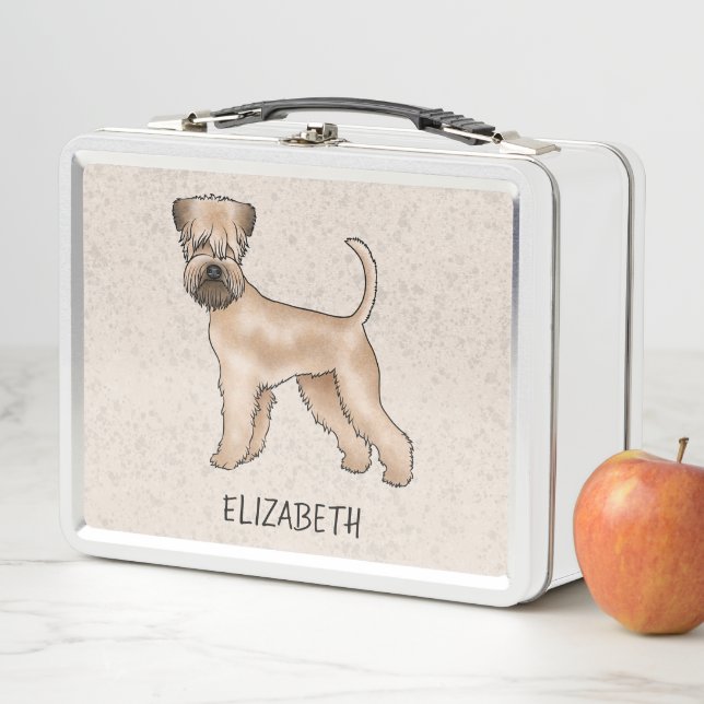 Lunch Box Terrier Wheaten à poil doux avec nom (En situation)