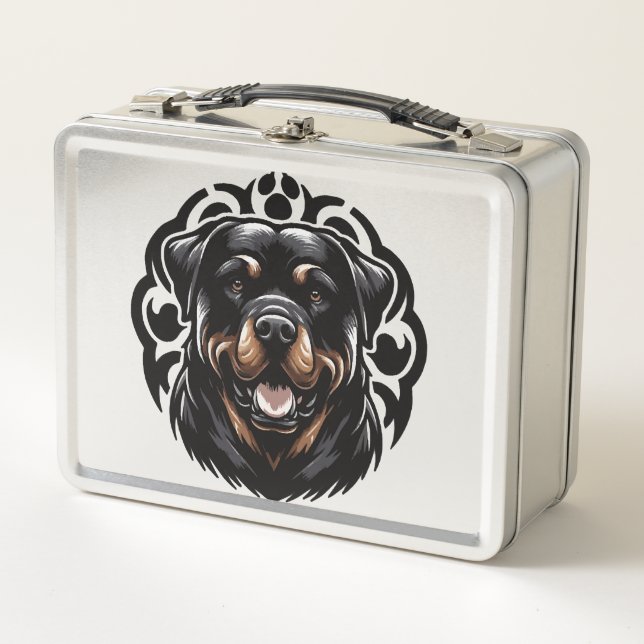 Lunch Box Tête de chien Rottweiler (Devant)