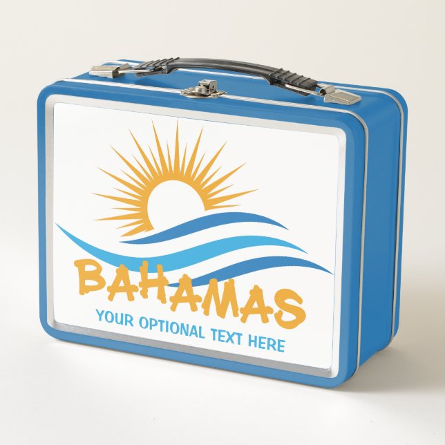 Lunch Box Texte personnalisé Bahamas (Devant)