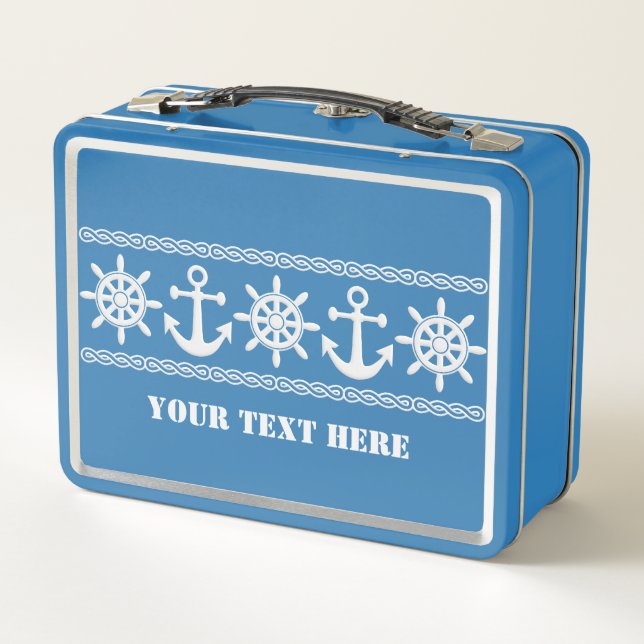Lunch Box Texte personnalisé nautique (Dos)