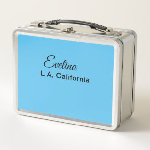 Lunch Box Texte simple minimal ajoutez votre nom lieu ville 