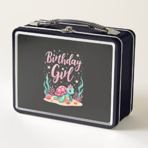 Lunch Box Thème de fête d'anniversaire Tortue de mer Fille d