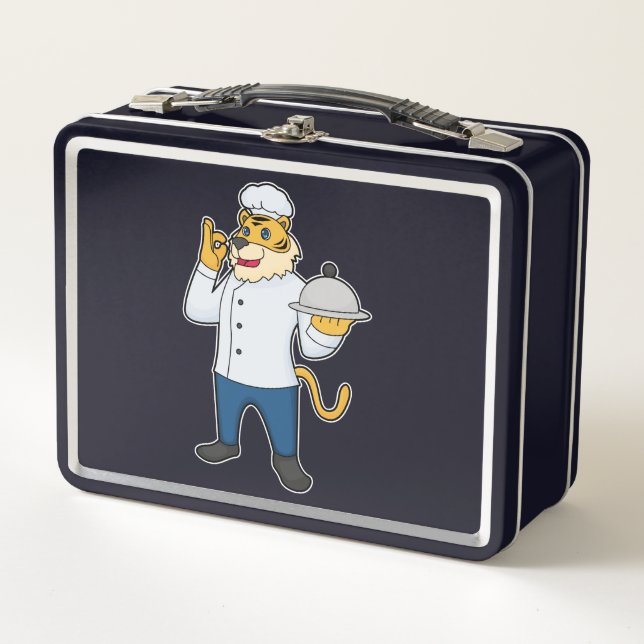 Lunch Box Tiger Cook Chef hat Platter (Devant)