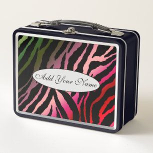 Lunch Box Tigre coloré moderne Ajouter votre texte