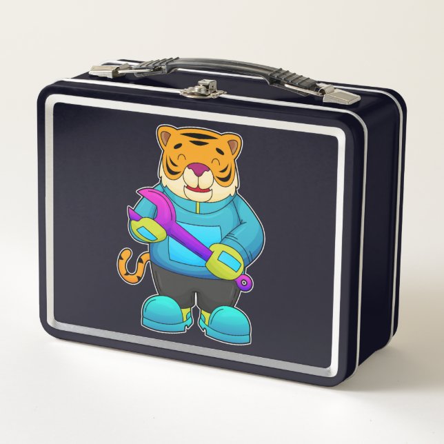 Lunch Box Tigre comme mécanique avec clé (Devant)